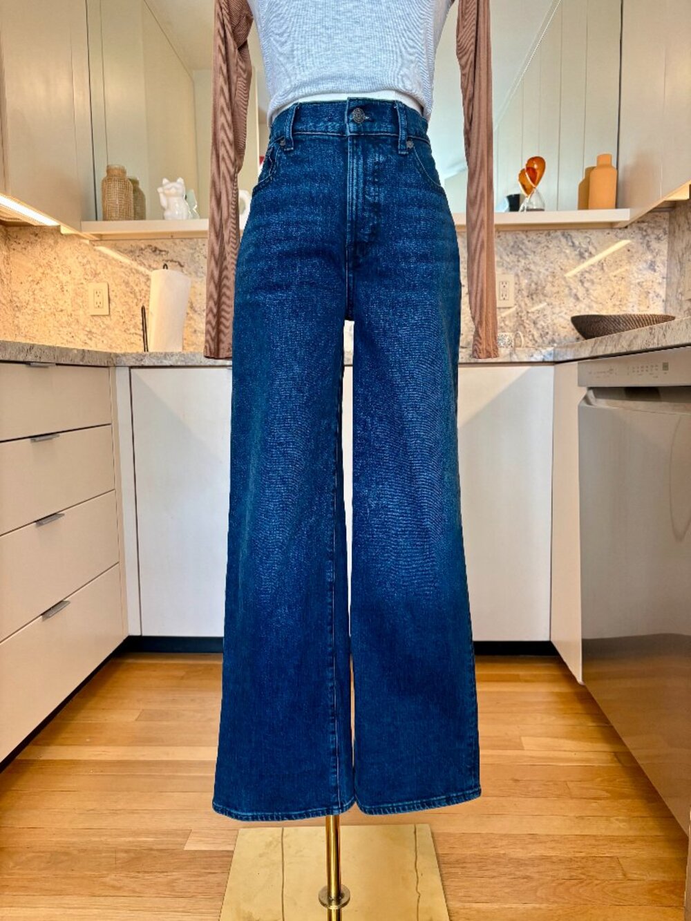 Madewell The Perfect Vintage Wide-Leg Jean in Nighthawk Wash - size 25